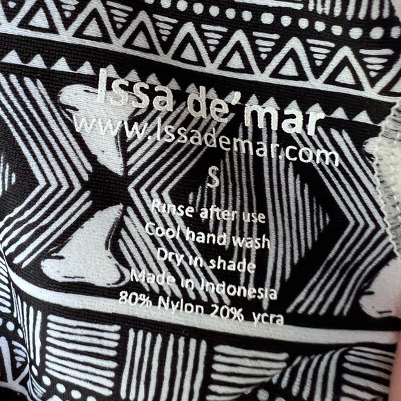 Issa de Mar black and white triangle tie bikini top - Picture 4 of 4